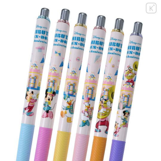 Japan Disney Store EnerGel Gel Pen 6pcs Set - Mickey & Friends / Shibuya Store 30th Anniversary - 3