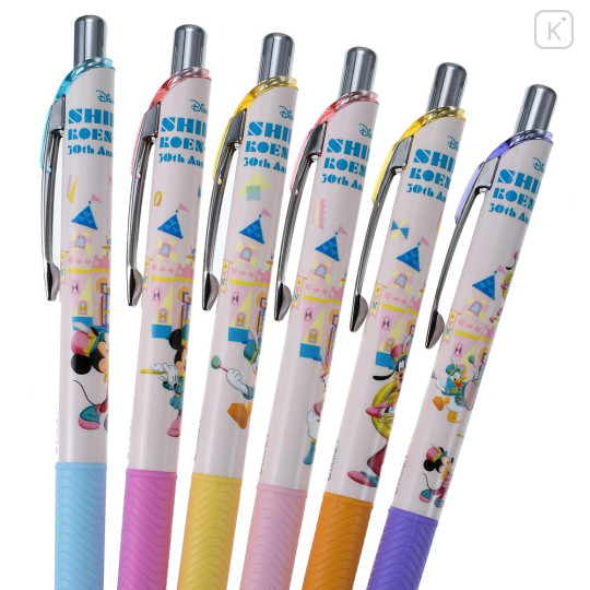 Japan Disney Store EnerGel Gel Pen 6pcs Set - Mickey & Friends / Shibuya Store 30th Anniversary - 4
