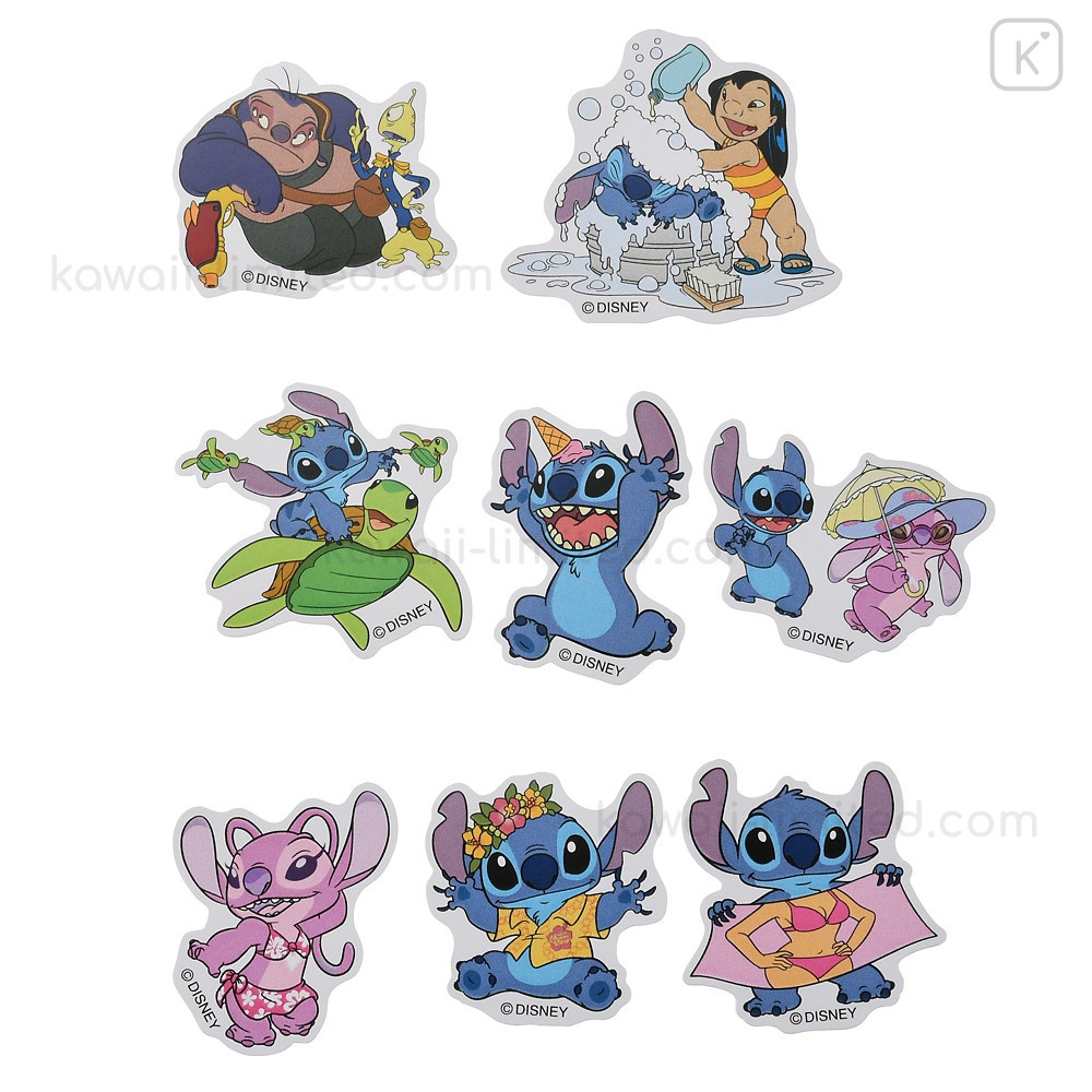 Japan Disney Store Flake Sticker - Stitch / Friends