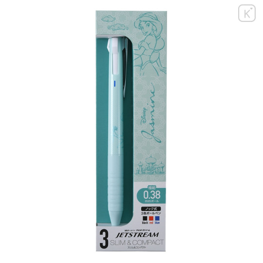 Japan Disney Store Jetstream Slim & Compact 3 Color Multi Ball Pen - Jasmine 2023 - 1