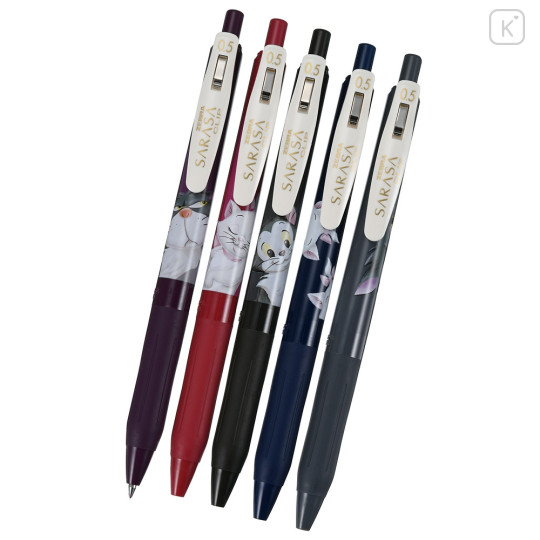 Japan Disney Store Sarasa Clip Gel Pen 5 Vintage Colors Set - Cat Day 2022 - 1