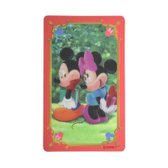 Japan Disney Card Sticker - Mickey & Minnie / Sweet Moment