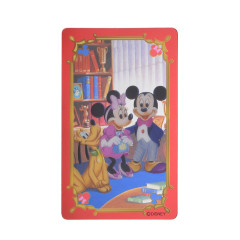 Japan Disney Card Sticker - Mickey & Minnie & Pluto