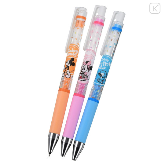 Japan Disney Store Juice Up Gel Pen 3pcs Set - Mickey & Minnie & Stitch - 1
