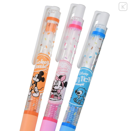 Japan Disney Store Juice Up Gel Pen 3pcs Set - Mickey & Minnie & Stitch - 4