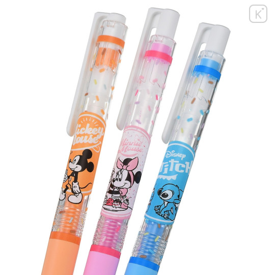 Japan Disney Store Juice Up Gel Pen Set - Mickey & Minnie & Stitch - 4