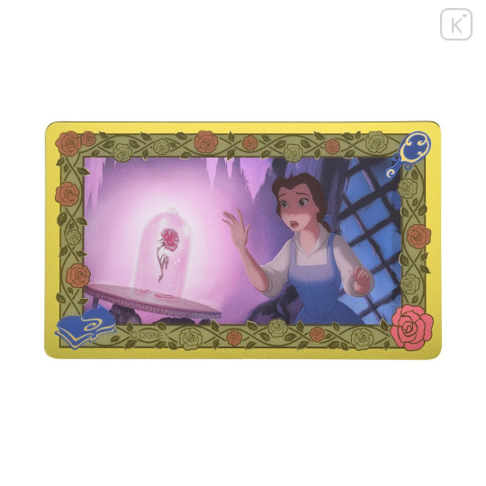 Japan Disney Store Card Sticker - Belle / Rose - 1