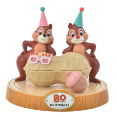Japan Disney Figures & Small Case - Chip & Dale / 80 years Anniversary