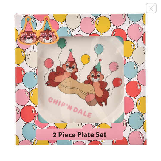 Japan Disney Store Melamine Plate Set of 2 - Chip & Dale / 80 years Anniversary - 1
