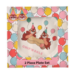 Japan Disney Melamine Plate Set of 2 - Chip & Dale / 80 years Anniversary