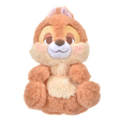 Japan Disney Fluffy Plush (L) - Chip / Sleepy