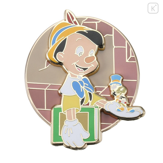 Japan Disney Store Pin Badge - Pinocchio & Jiminy Cricket - 2
