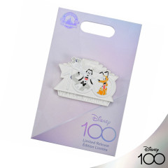 Japan Disney Pin Badge - Goofy & Pluto / Disney100 Platinum Celebration Collection