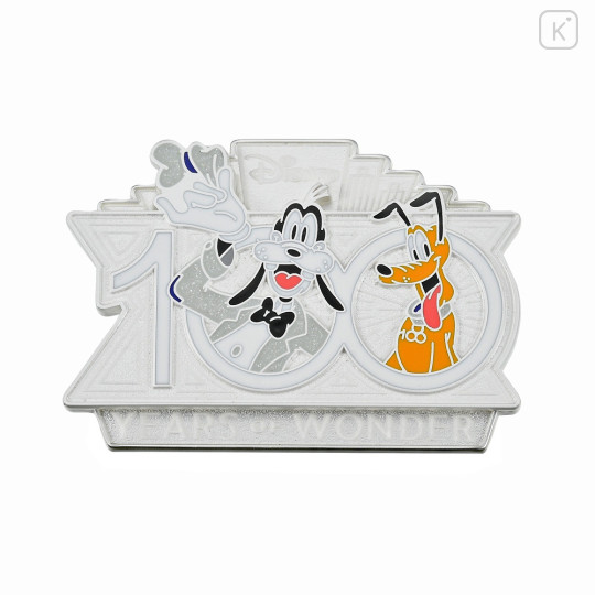 Japan Disney Store Pin Badge - Goofy & Pluto / Disney100 Platinum Celebration Collection - 2