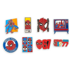 Japan Disney Store Pin Badge (Secret Pin × 2) - Spider Man / 60th Anniversary