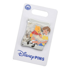 Japan Disney Pin Badge - Winnie The Pooh / Pooh & Christopher Robin
