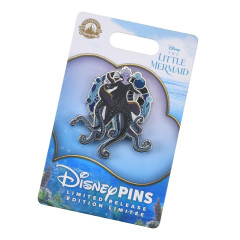 Japan Disney Pin Badge - Ursula, Flotsam, Jetsam / The Little Mermaid Movie