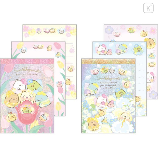 Japan San-X Mini Notepad 2pcs Set - Sumikko Gurashi / Fairy Flower Garden - 1