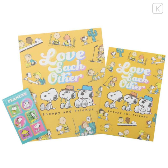 Japan Peanuts Stationery Letter Set - Snoopy / Love Each Other - 1