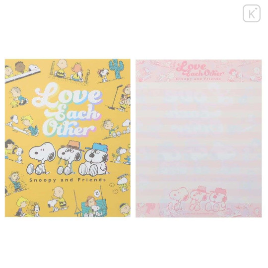 Japan Peanuts Stationery Letter Set - Snoopy / Love Each Other - 2