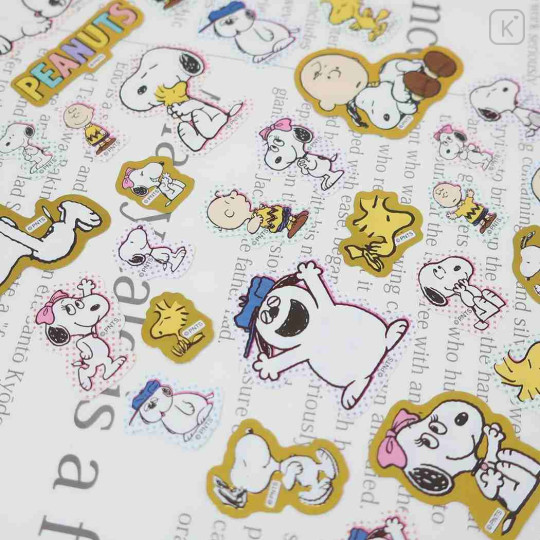 Japan Peanuts Gold Accent Sticker - Snoopy & Friends - 2