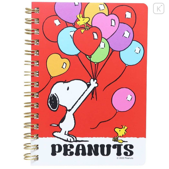 Japan Peanuts A6 Ring Notebook - Snoopy / Balloon - 1