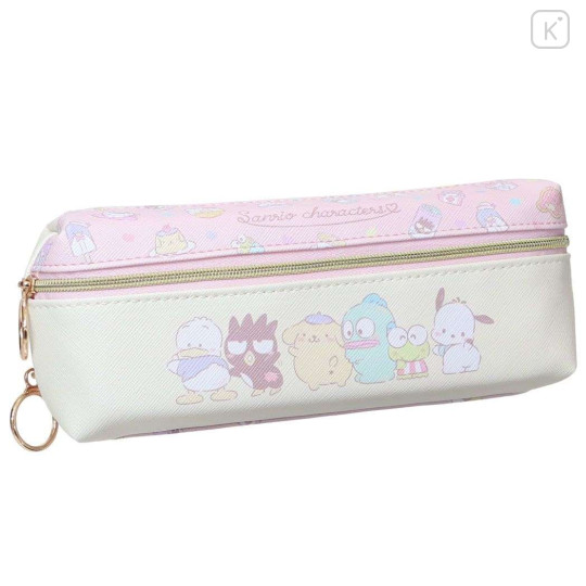 Japan Sanrio 2 Pocket Pen Pouch - Sanrio Characters / Line Up - 2