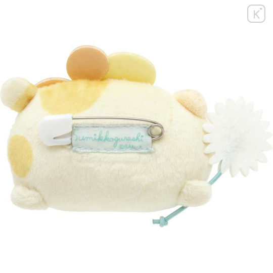 Japan San-X Plush Badge - Sumikko Gurashi Neko / Fairy Flower Garden - 2