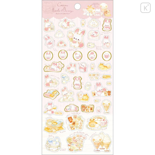 Japan San-X Sheet Sticker - Cotto Llittle Bunny - 1