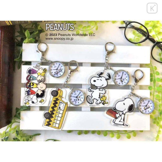 Japan Peanuts Clock & Keychain - Snoopy & Woodstock - 3