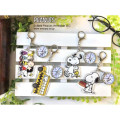 Japan Peanuts Clock & Keychain - Snoopy & Woodstock in School Bus - 3
