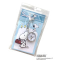 Japan Peanuts Clock & Keychain - Snoopy & Woodstock in School Bus - 5