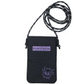 Japan Pokemon Mini Gadget Case Pouch with Lanyard - Gengar : Black - 1