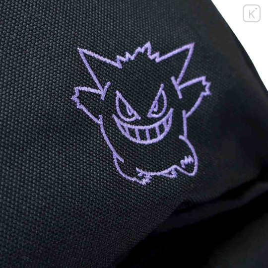 Japan Pokemon Mini Gadget Case Pouch with Lanyard - Gengar : Black - 4