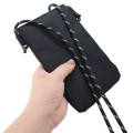 Japan Pokemon Mini Gadget Case Pouch with Lanyard - Pikachu : Black - 2