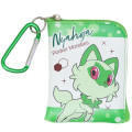 Japan Pokemon Mini Pouch Key Bag with Hook - Nyaoha / Smile - 1