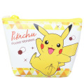 Japan Pokemon Triangular Mini Pouch - Pikachu / Smile - 1