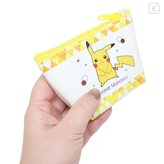 Japan Pokemon Triangular Mini Pouch - Pikachu / Smile - 2