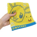 Japan Pokemon Jacquard Wash Towel - Pikachu & Piplup & Snorlax & Eevee / Yellow - 3