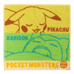 Japan Pokemon Jacquard Wash Towel - Pikachu & Snorlax