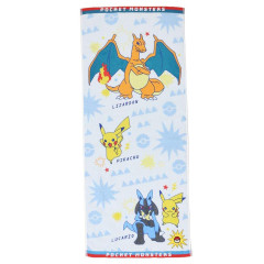 Japan Pokemon Jacquard Long Towel - Pikachu & Lizadon & Lucario