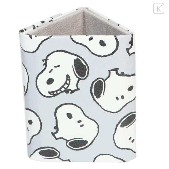 Japan Peanuts Folding Glases Stand / Pen Case - Snoopy / Grey - 1