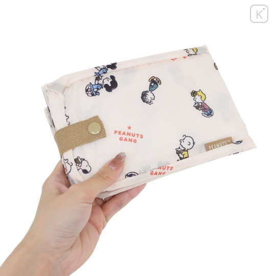 Japan Peanuts Eco Shopping Bag & Bottom Plate - Snoopy / Beige - 4