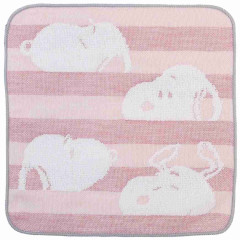 Japan Peanuts Gauze Towel Handkerchief - Snoopy / Pink
