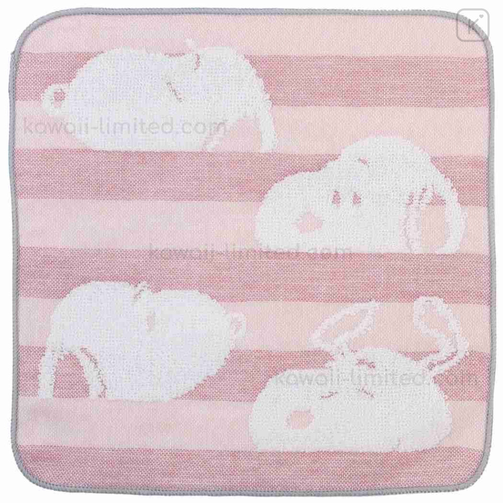 Japanese style gauze plaid small hand towel (pink) 24x24*10 - Shop