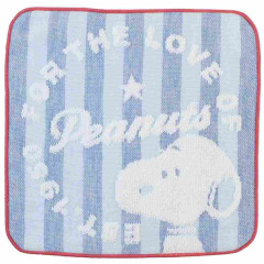 Japan Peanuts Gauze Towel Handkerchief - Snoopy / Blue