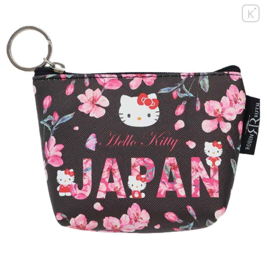 Japan Sanrio Robin Ruth Small Pouch - Hello Kitty / Black & Pink - 1
