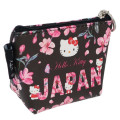Japan Sanrio Robin Ruth Small Pouch - Hello Kitty / Black & Pink - 2