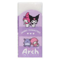 Japan Sanrio Arch Foam Eraser - Kuromi & Melody - 2
