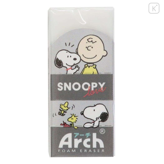 Japan Peanuts Arch Foam Eraser - Snoopy & Charlie - 2